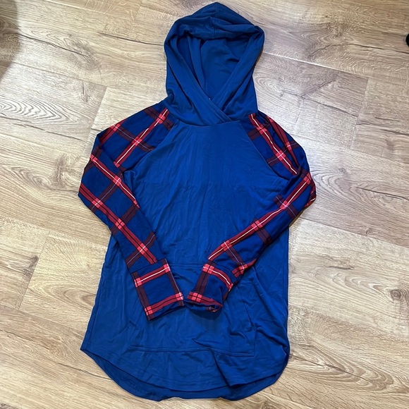 Lularoe plaid hoodie - Picture 1 of 3